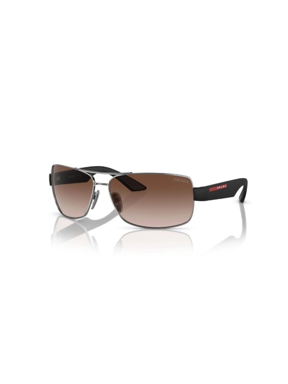 Prada Sunglasses PS50Z S5AV02P Gunmetal Frame / Brown Gradient Lens NEW 65mm
